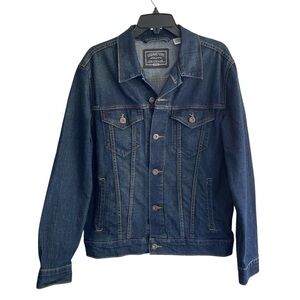 SIGNATURE By LEVI STRAUSS & Co GOLD Blue Denim Trucker Style Jacket Pockets Med